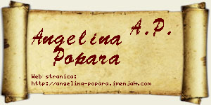 Angelina Popara vizit kartica